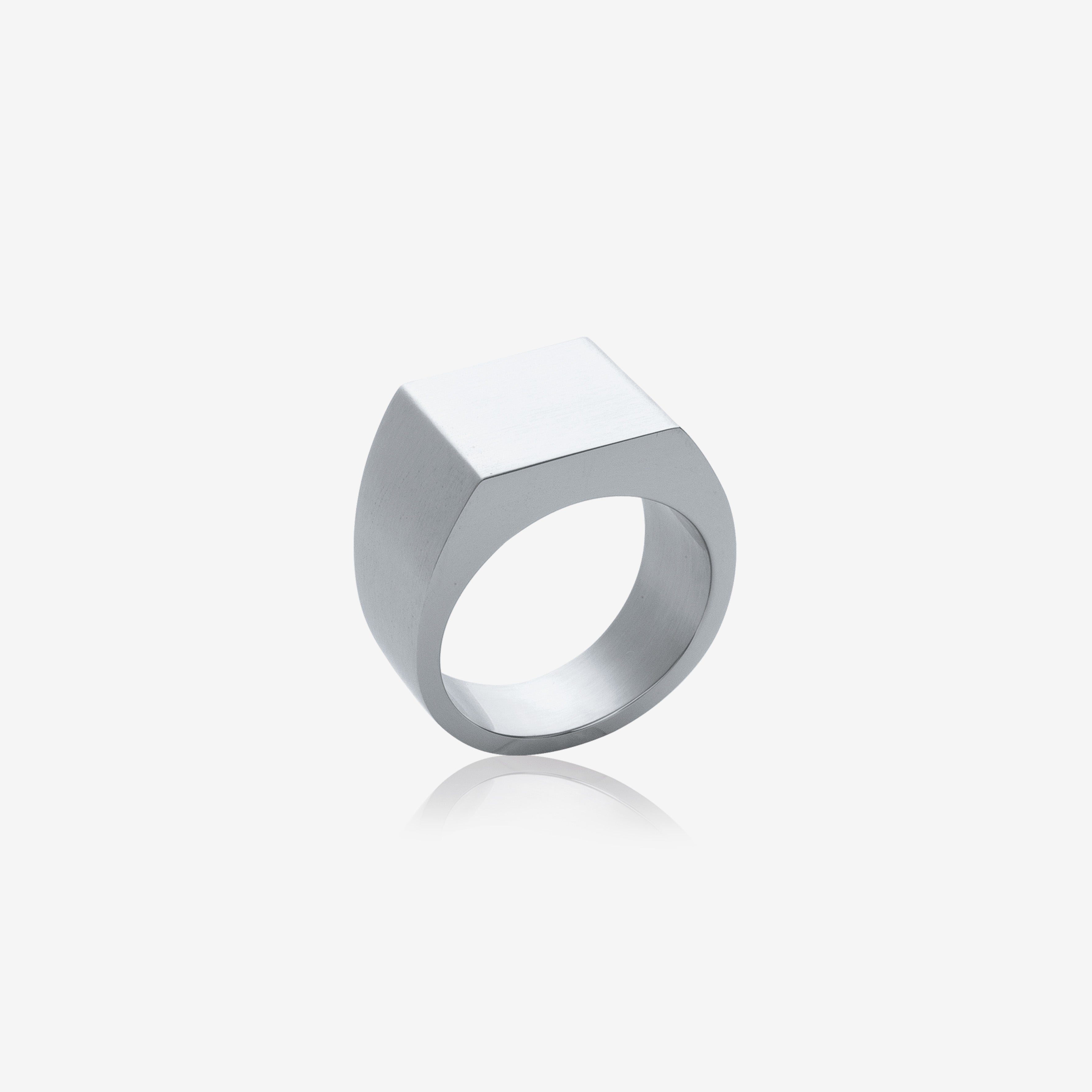 Bague chevalière acier inoxydable