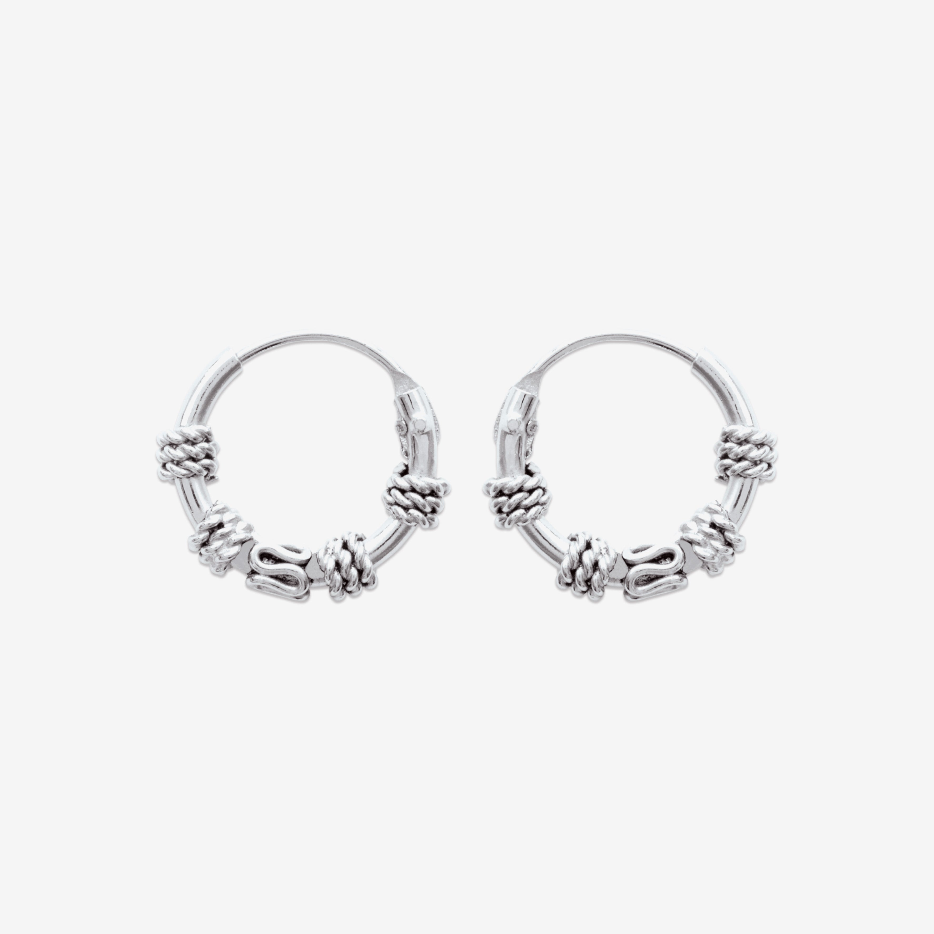 Mini créoles Argent Homme 12 mm
