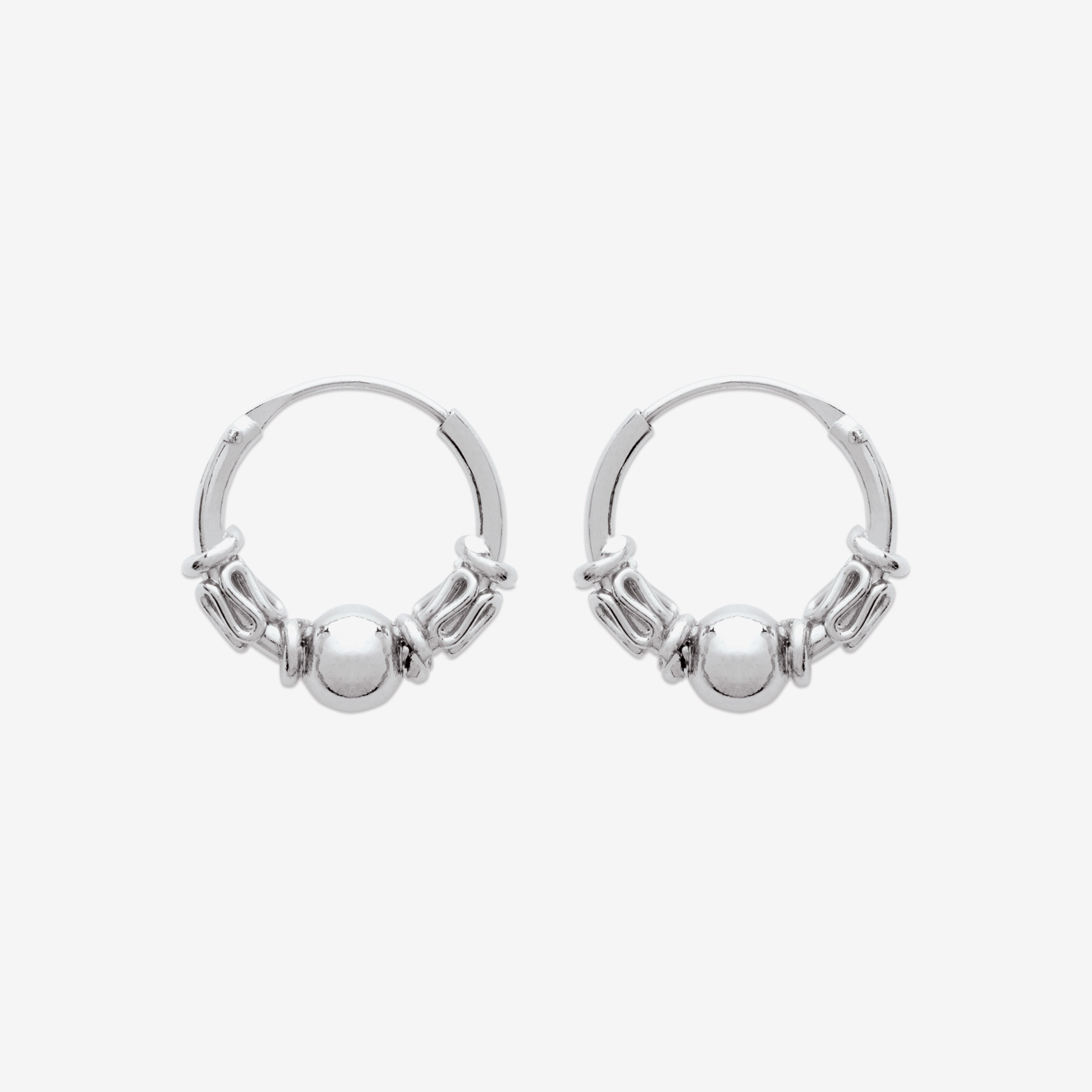 Mini créoles Argent homme 12 mm