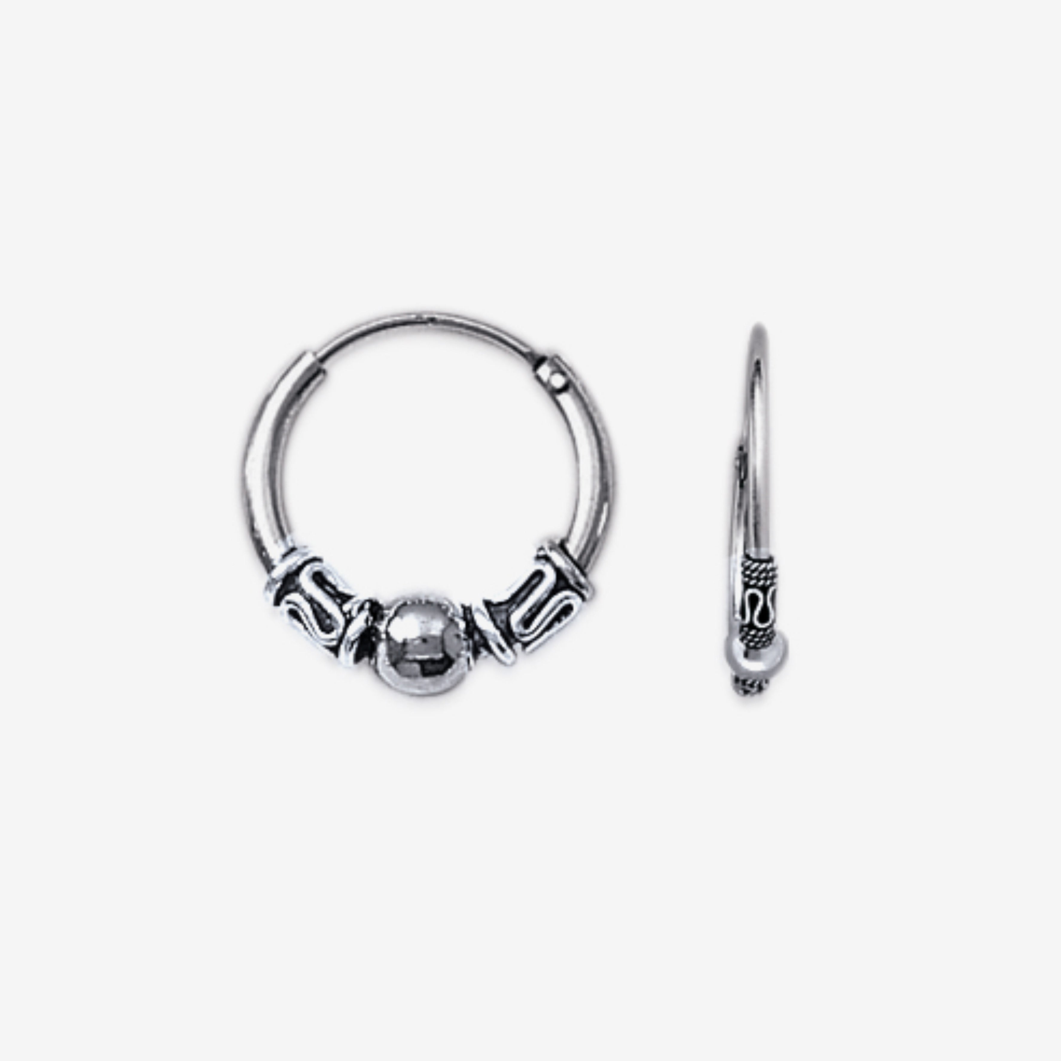 Mini créoles Argent homme 14 mm
