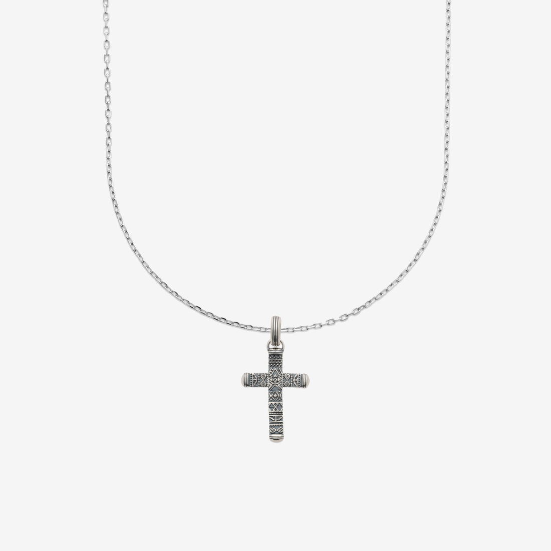 Pendentif croix homme argen