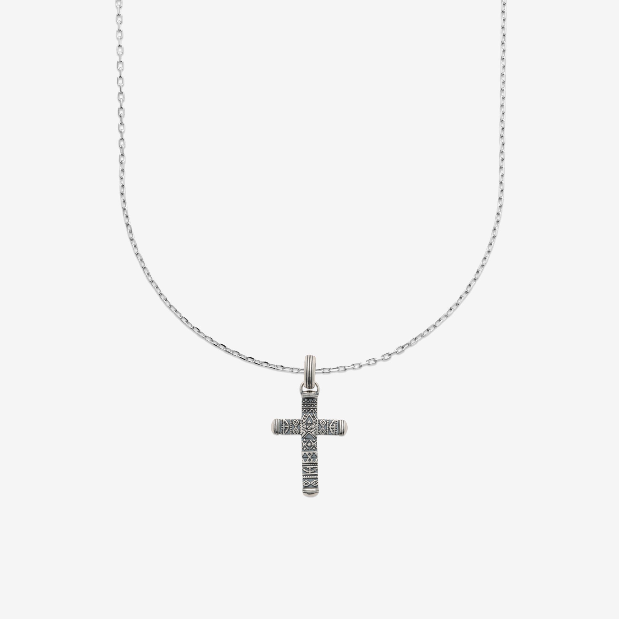 Pendentif croix homme argen