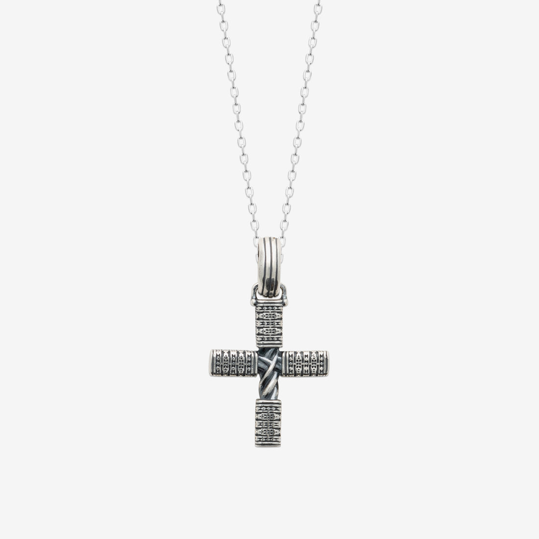 Pendentif croix homme argen