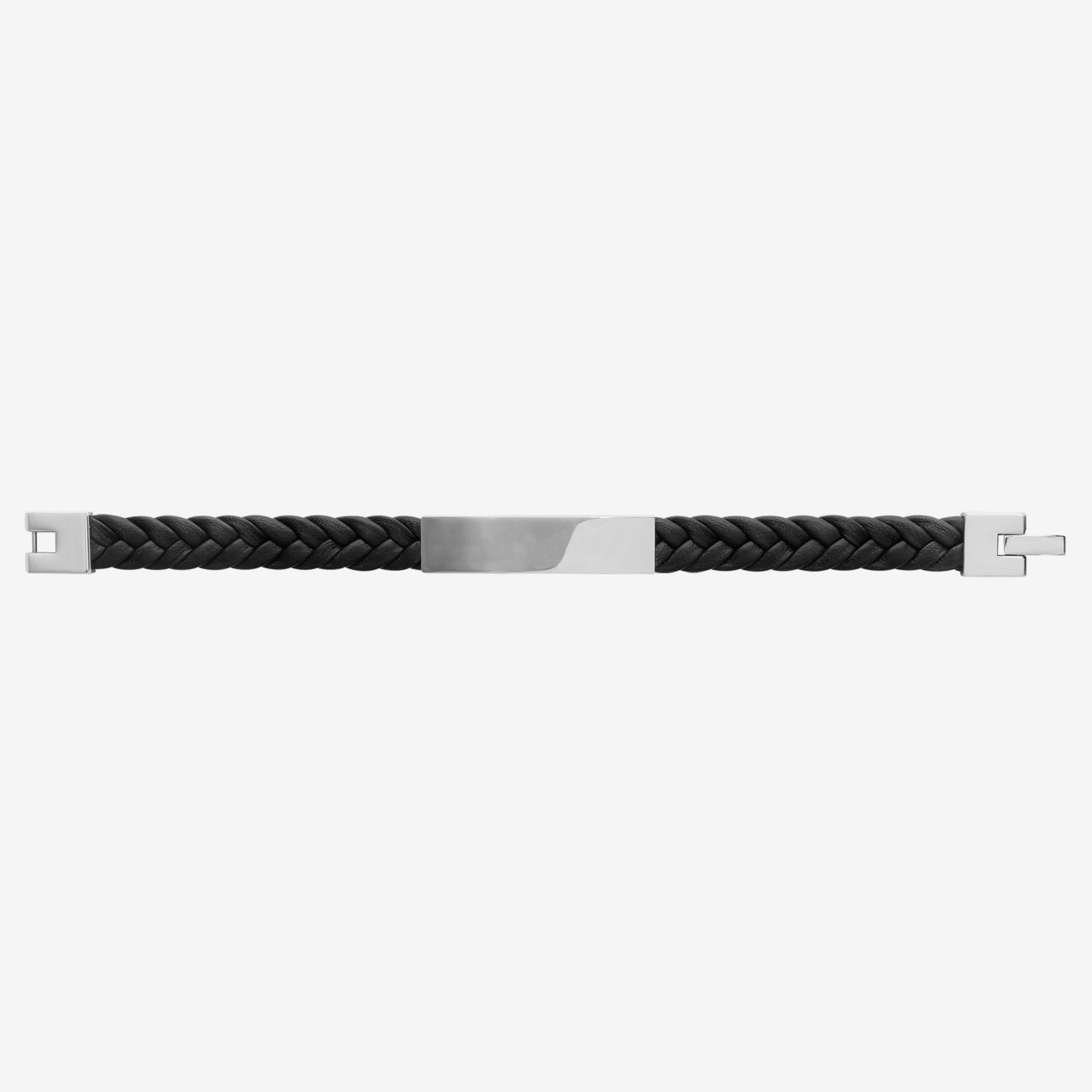 Bracelet homme cuir acier inoxydable