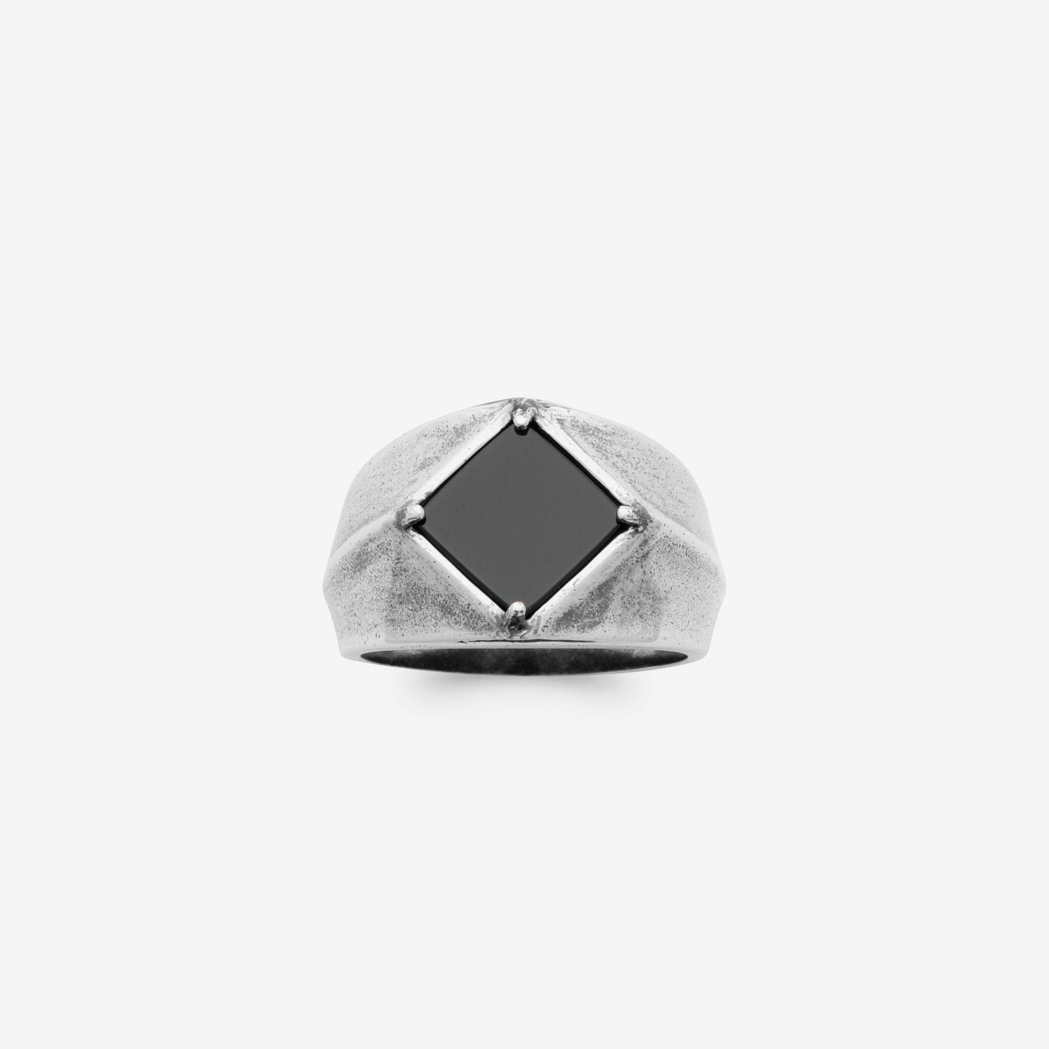 Chevalière épaisse homme argent