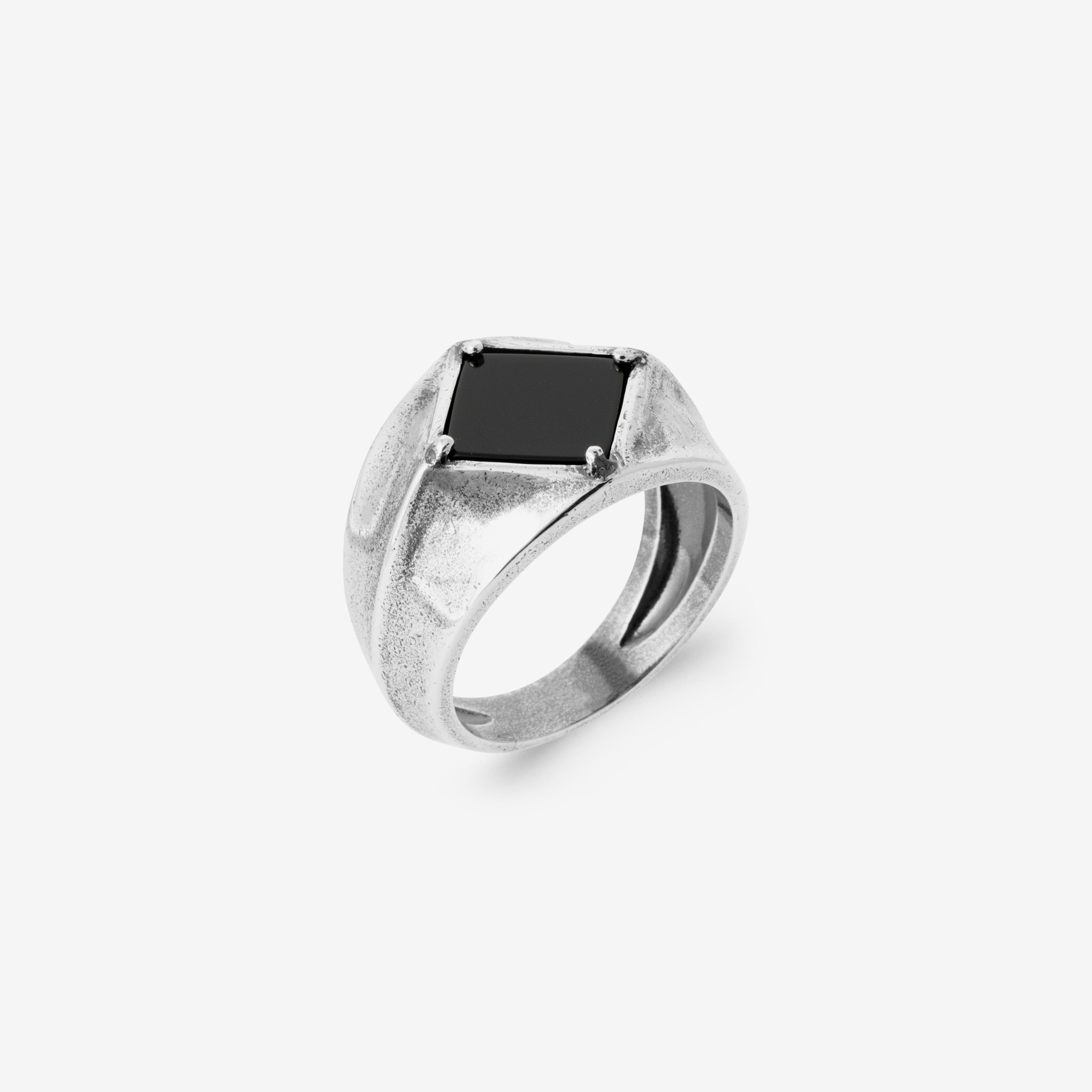 Chevalière épaisse homme argent