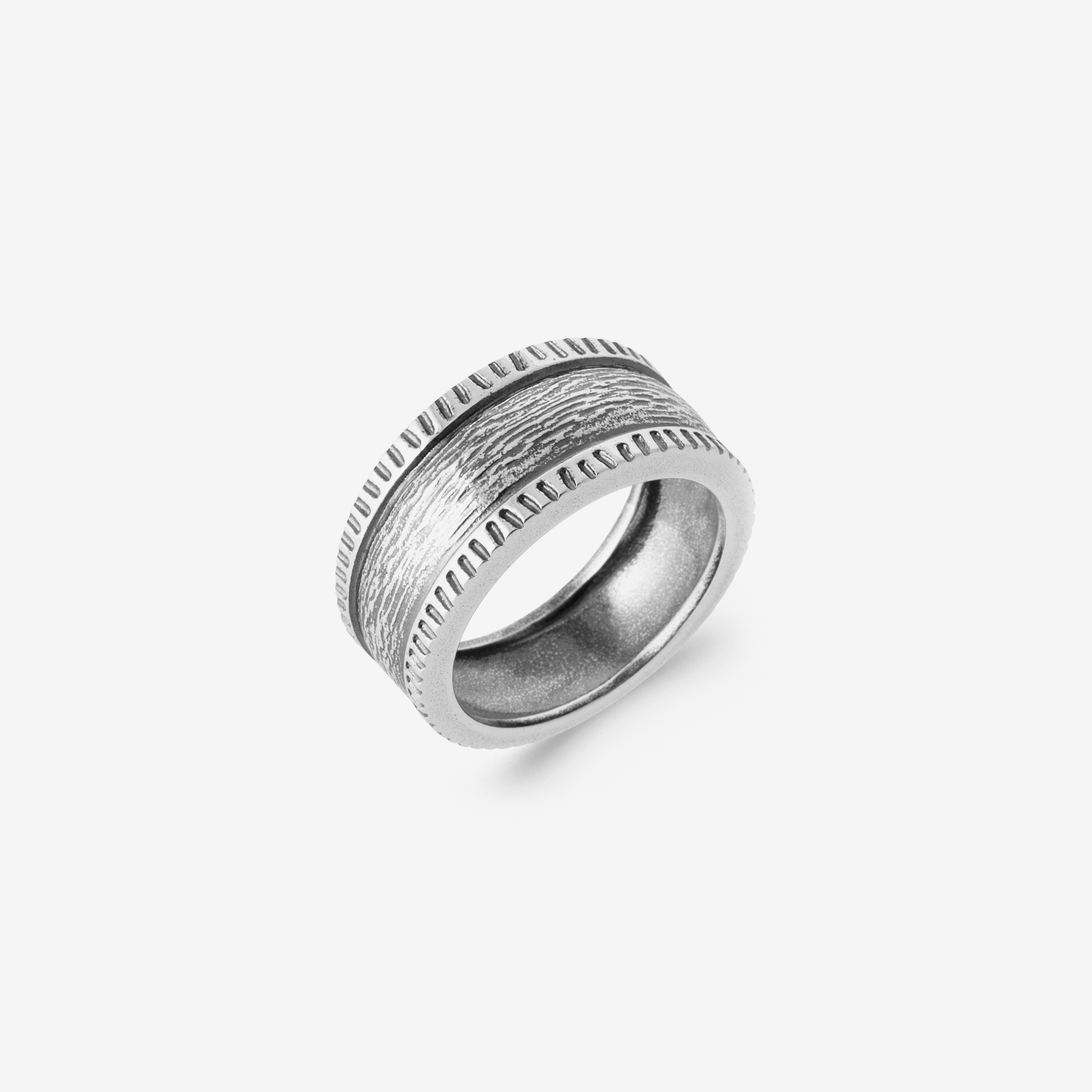 Bague épaisse homme argent