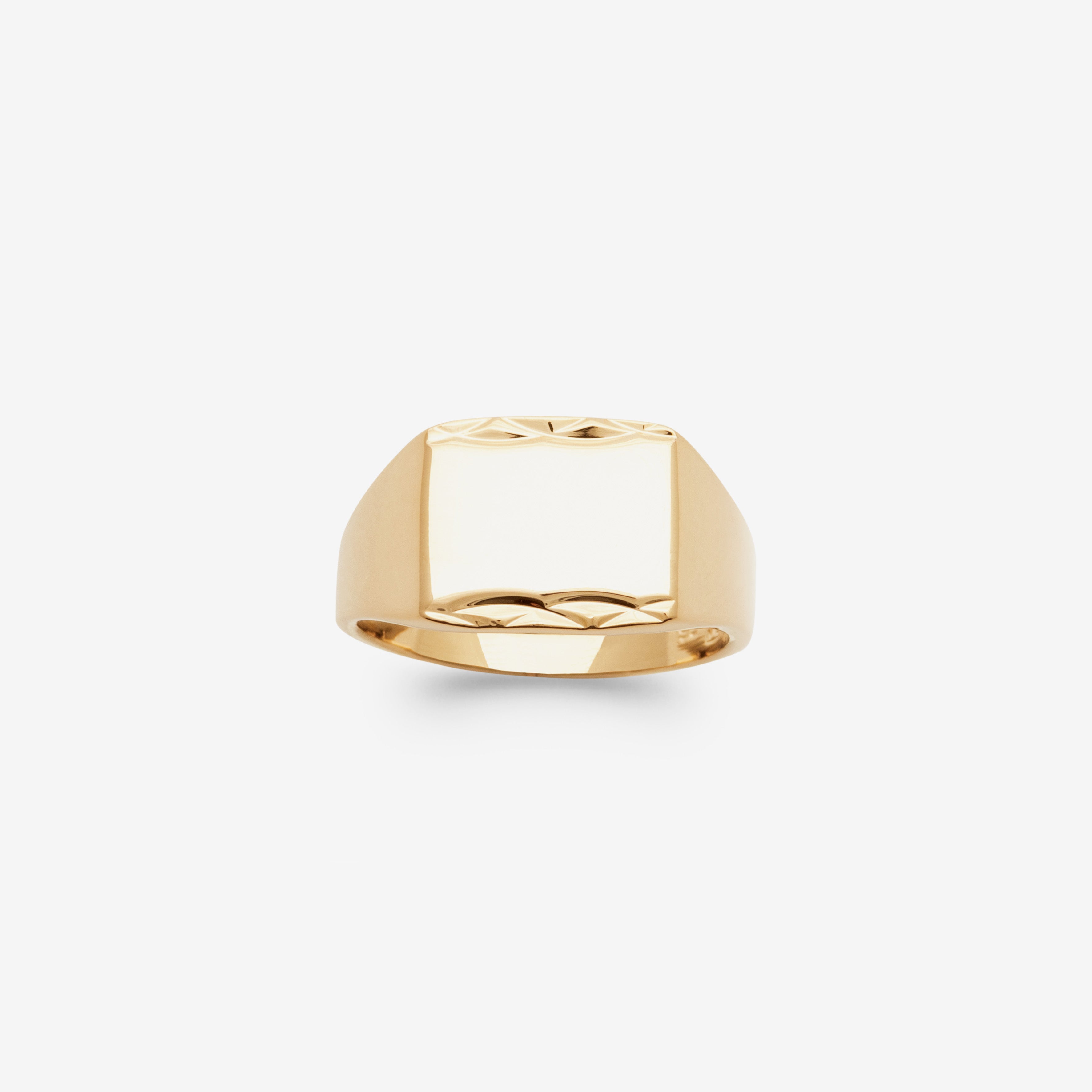 Bague chevalière homme plaqué or