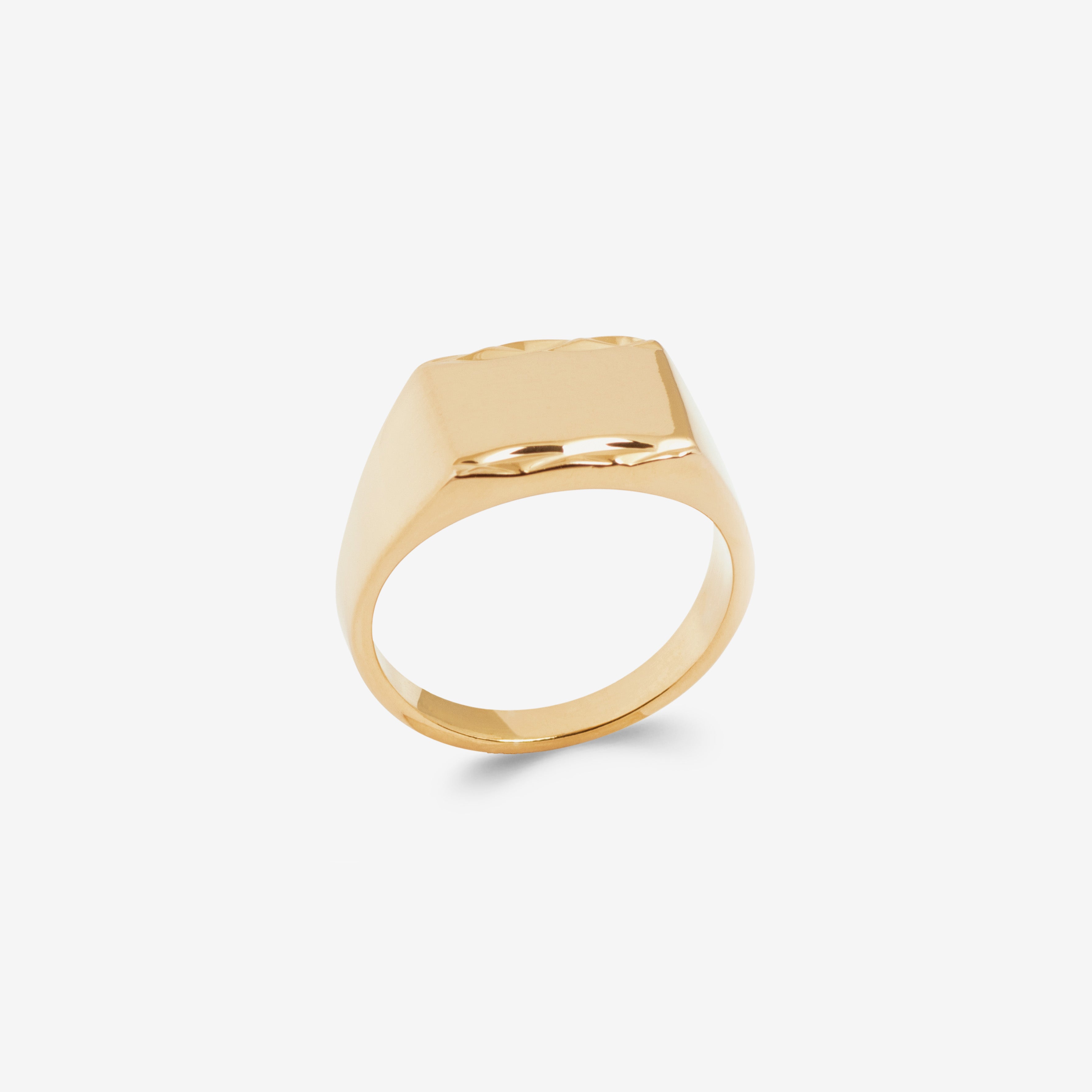 Bague chevalière homme plaqué or