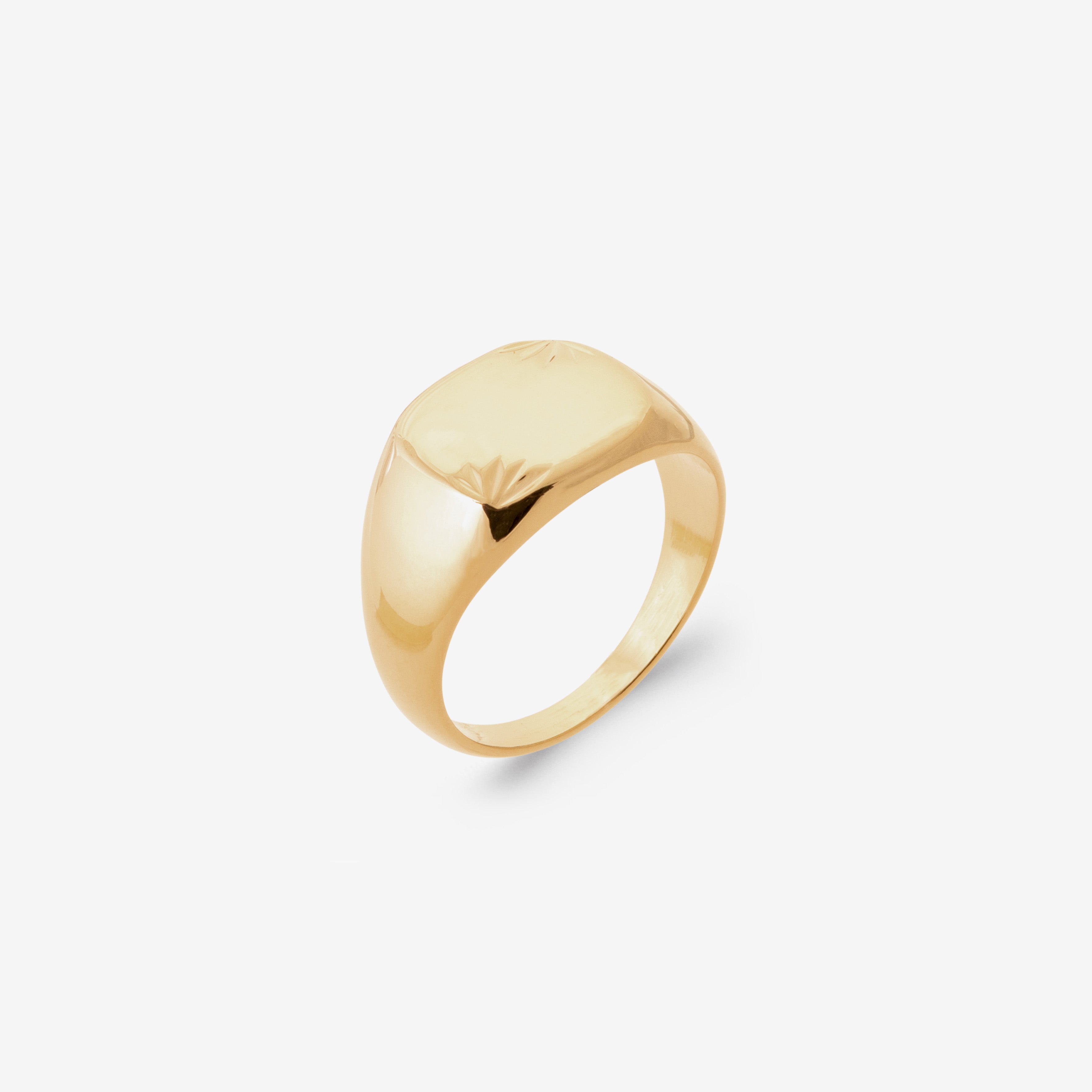Bague chevalière homme Plaqué or