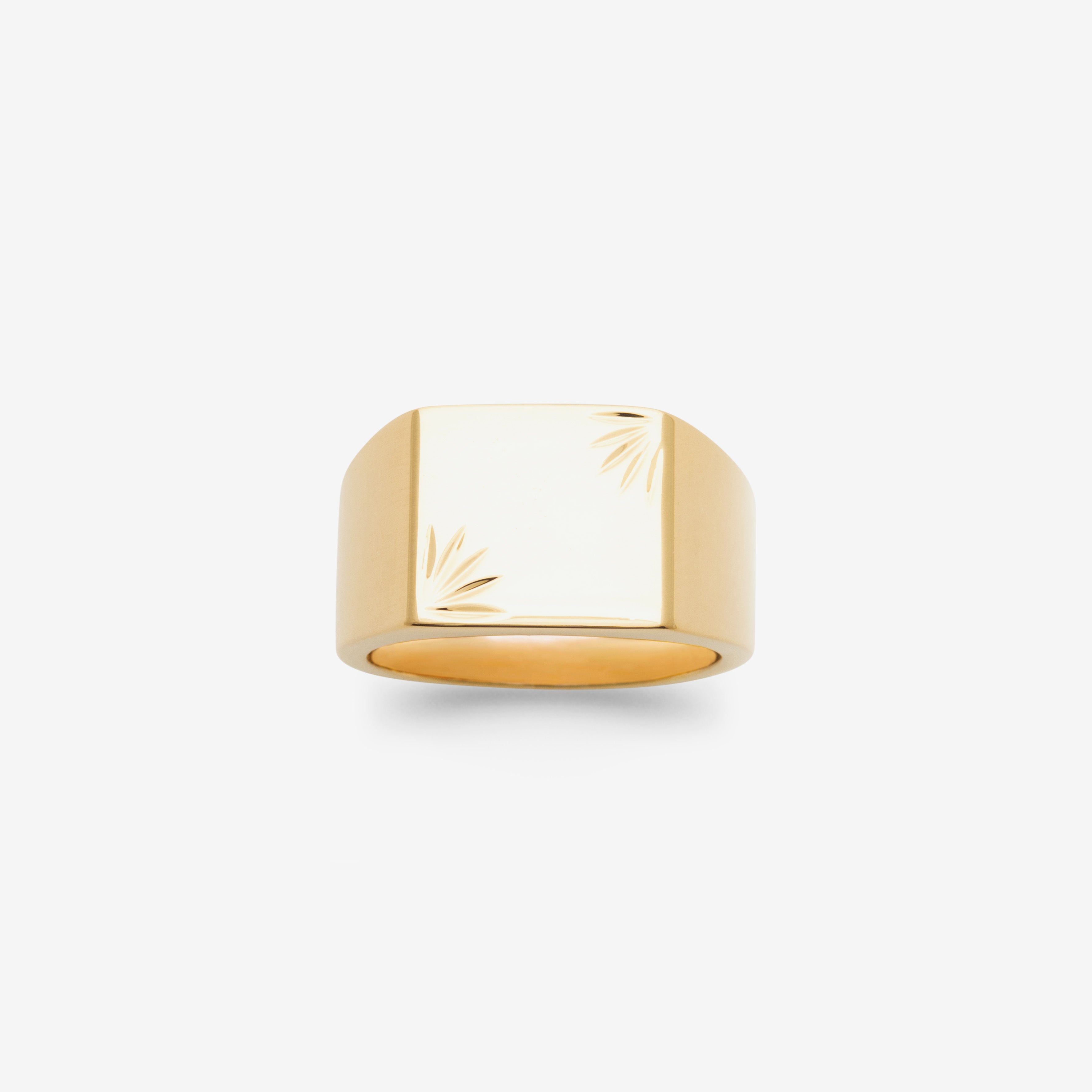 Bague chevalière homme Plaqué or