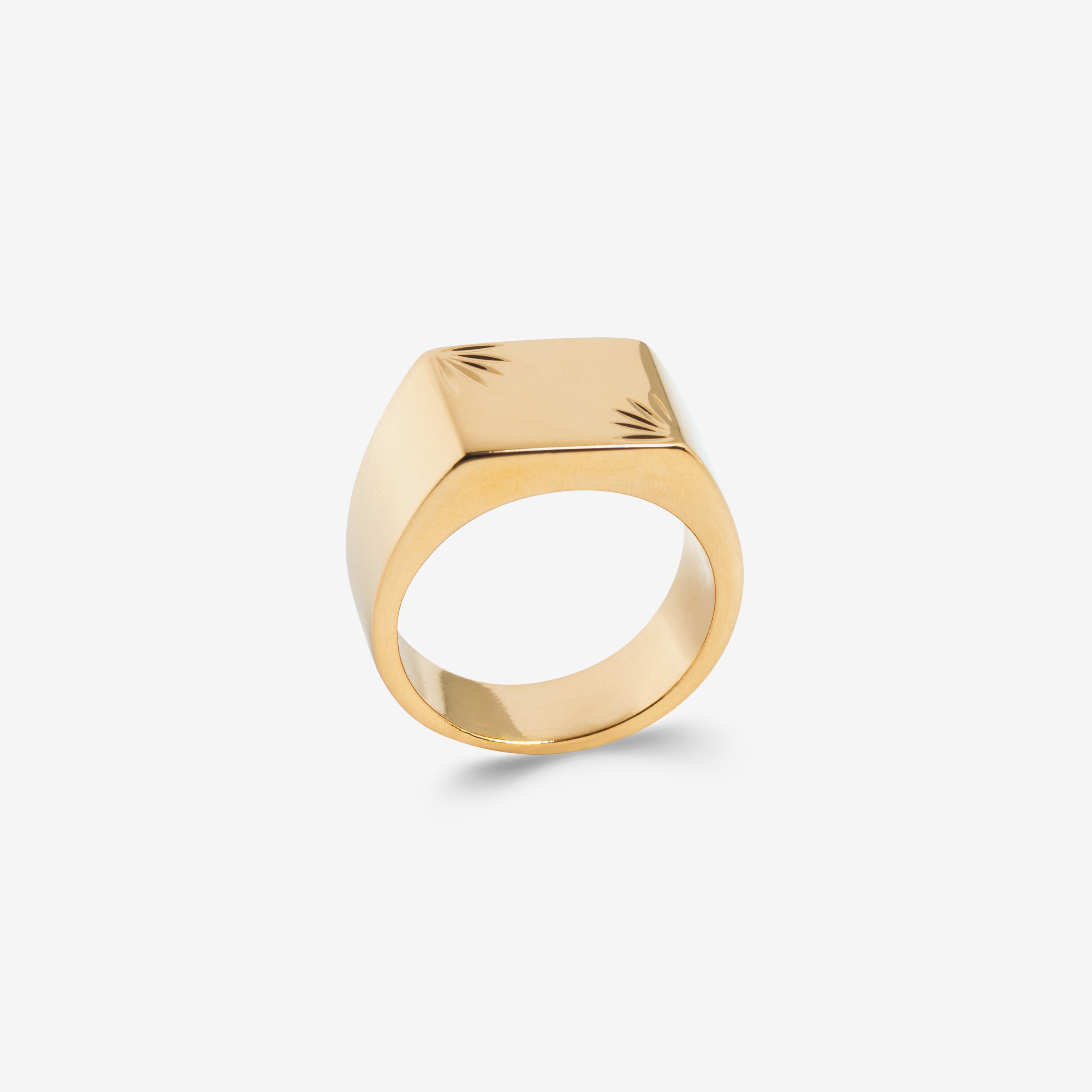 Bague chevalière homme Plaqué or