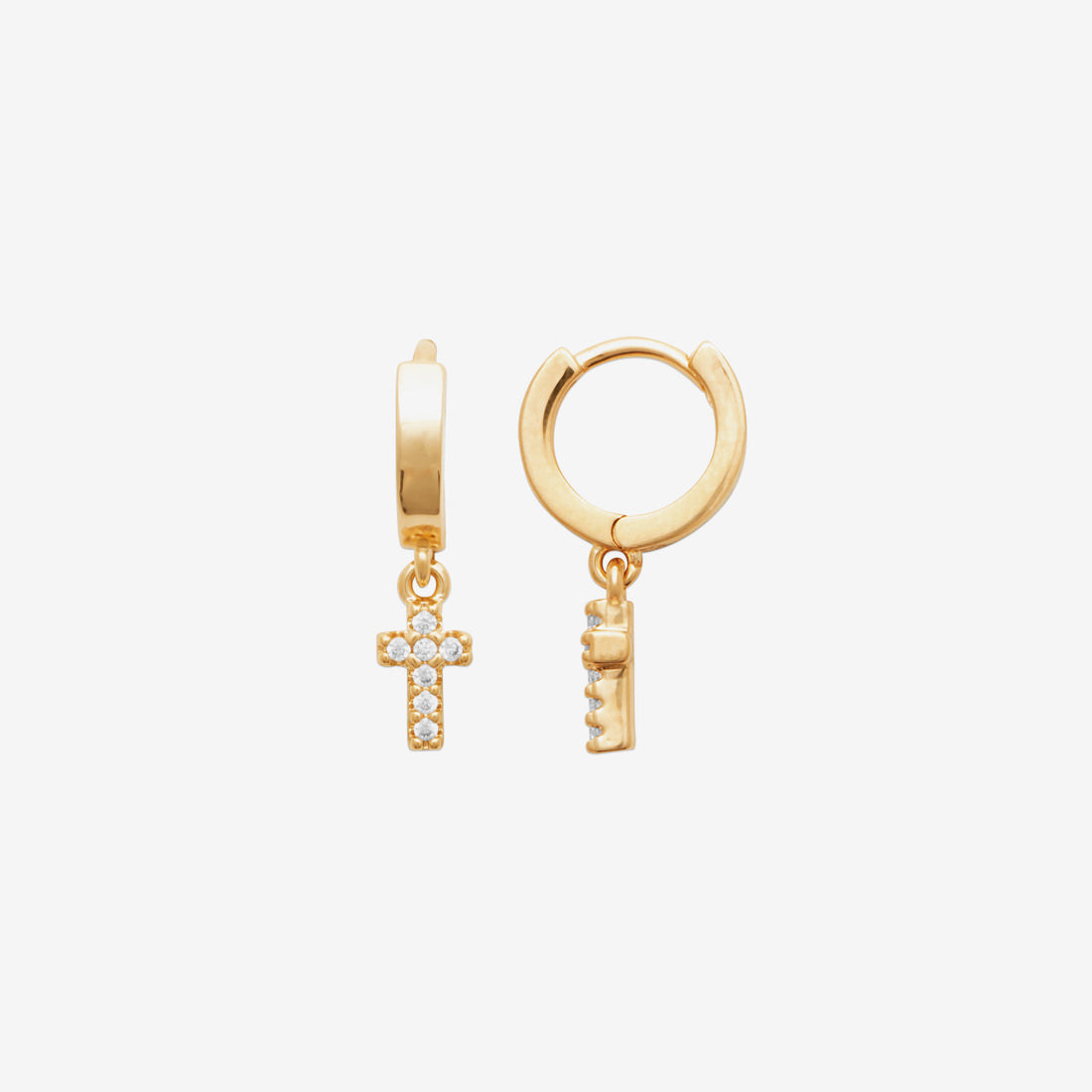 Créole homme plaqué or croix