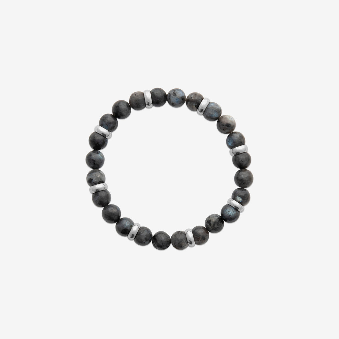 Bracelet homme pierre naturelle labradorite argent 925