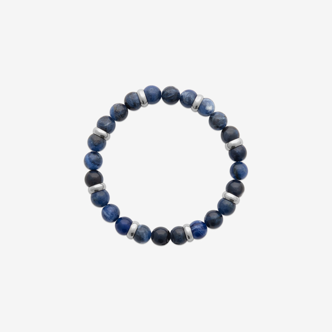 Bracelet homme pierre naturelle sodalite argent 925
