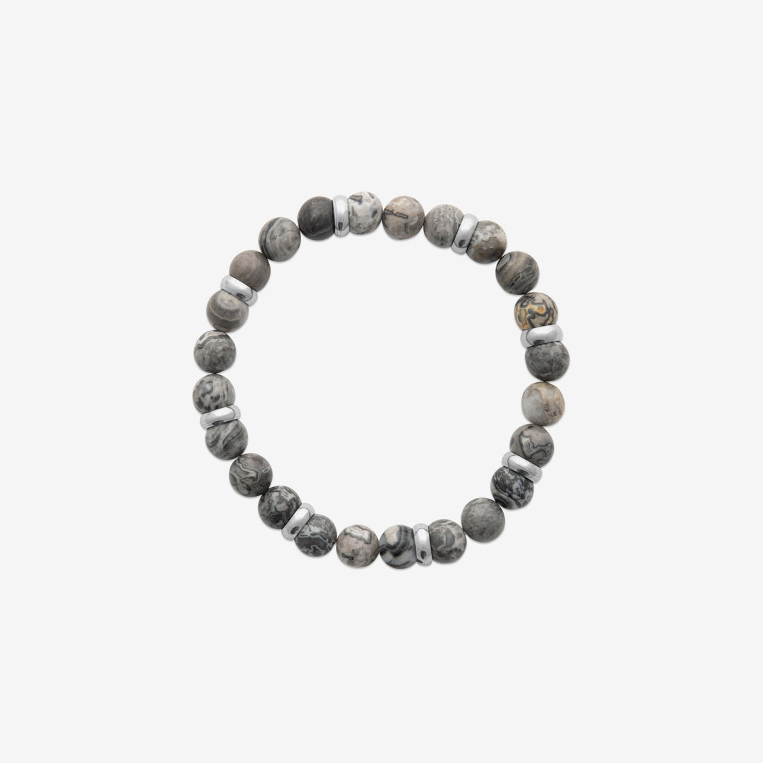 Bracelet homme pierre naturelle agathe argent 925