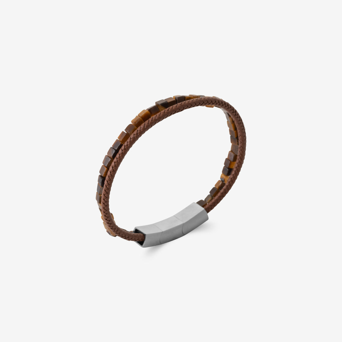 Bracelet pierres naturelles Oeil de tigre homme