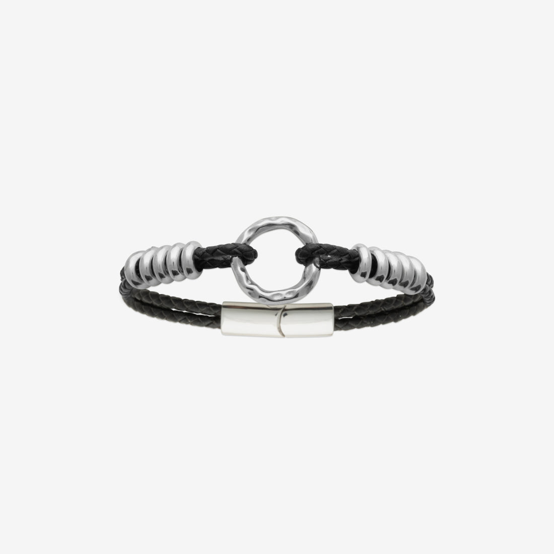 Bracelet homme cuir acier inoxydable