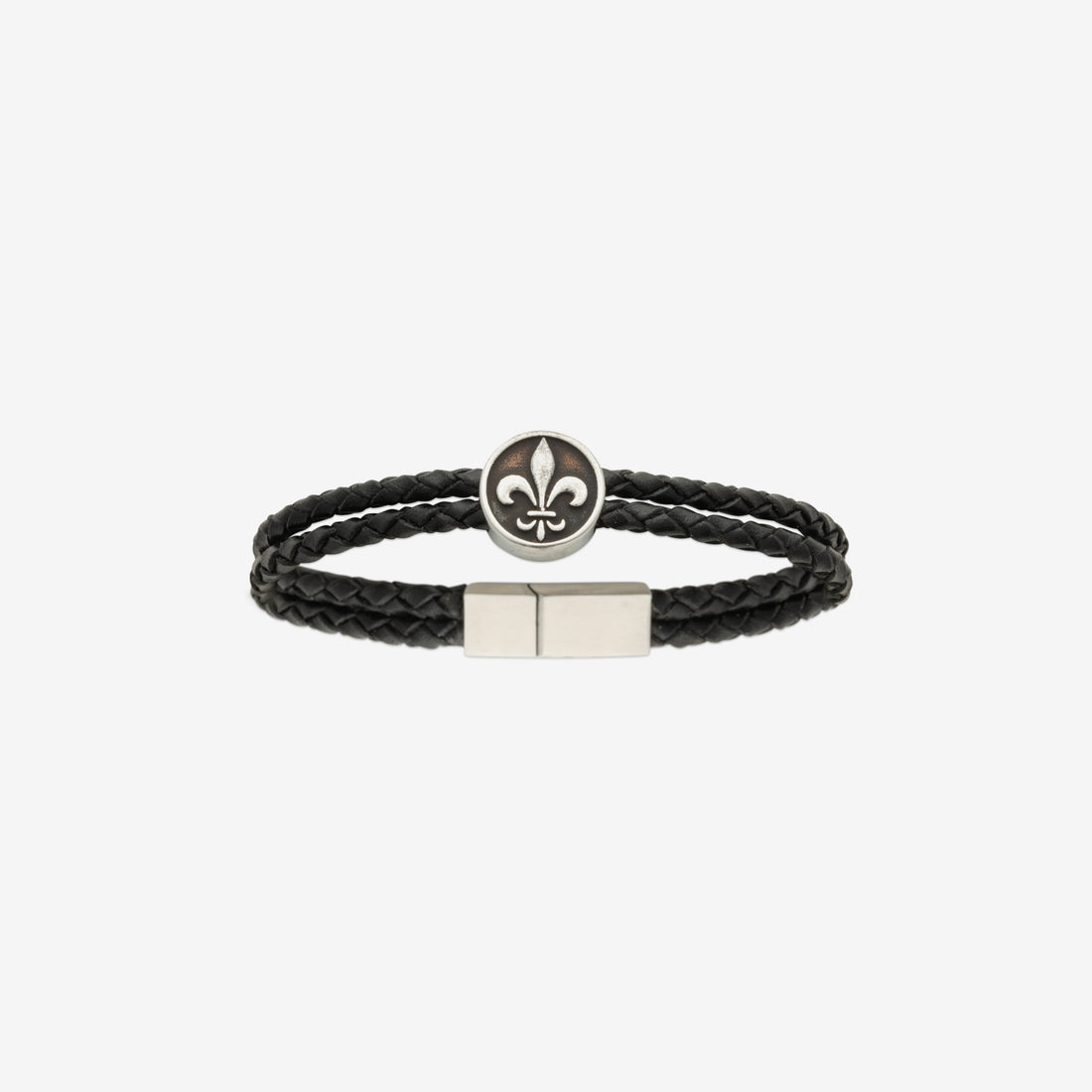 Bracelet homme acier inoxydable fleur de lys