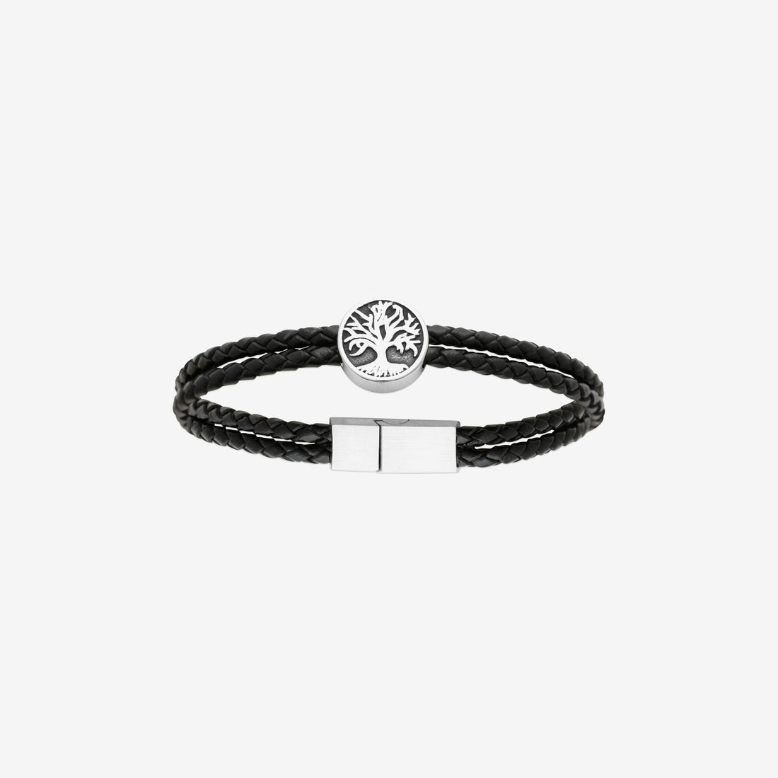 Bracelet homme cuir acier inoxydable