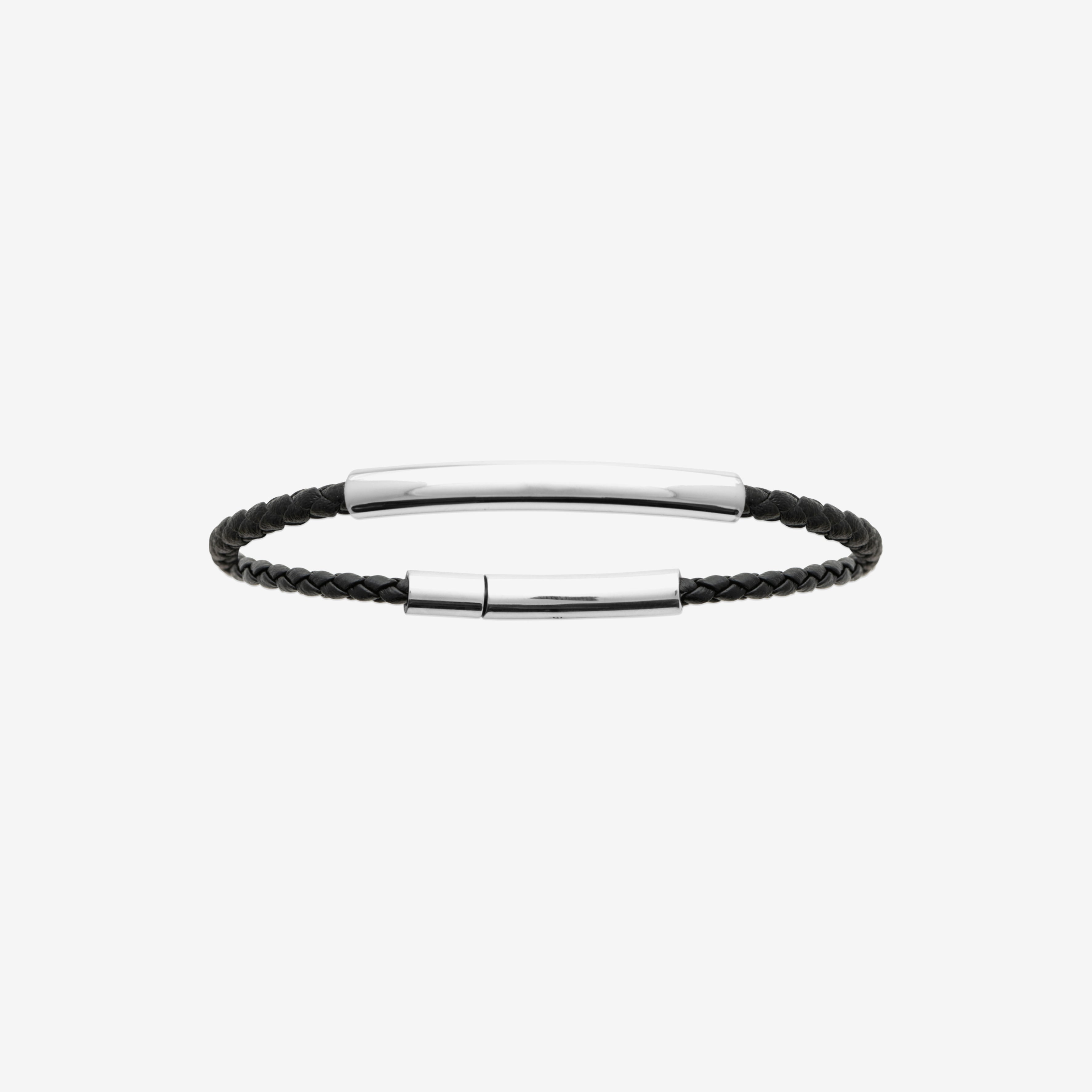 Bracelet homme cuir acier inoxydable