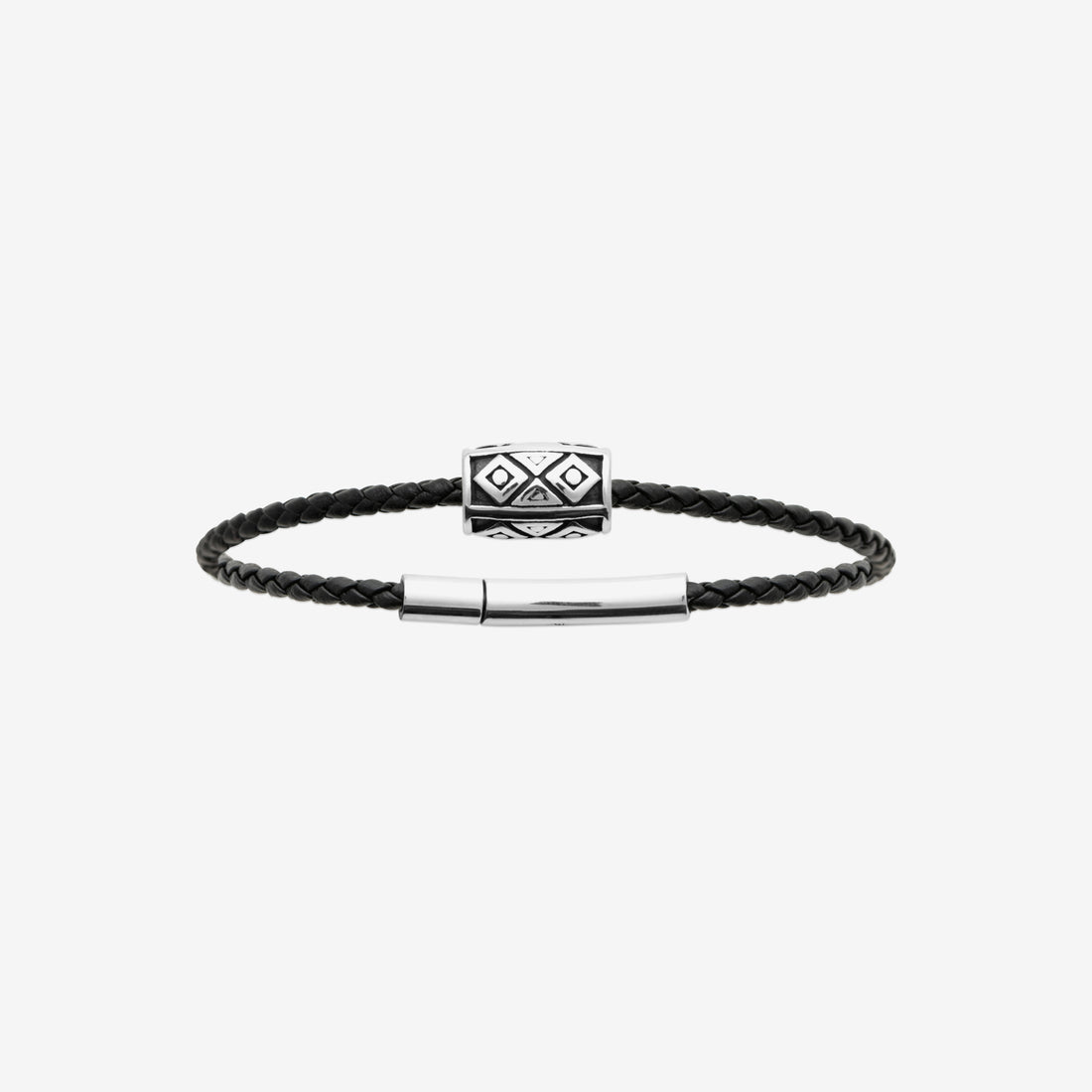 Bracelet homme cuir acier inoxydable