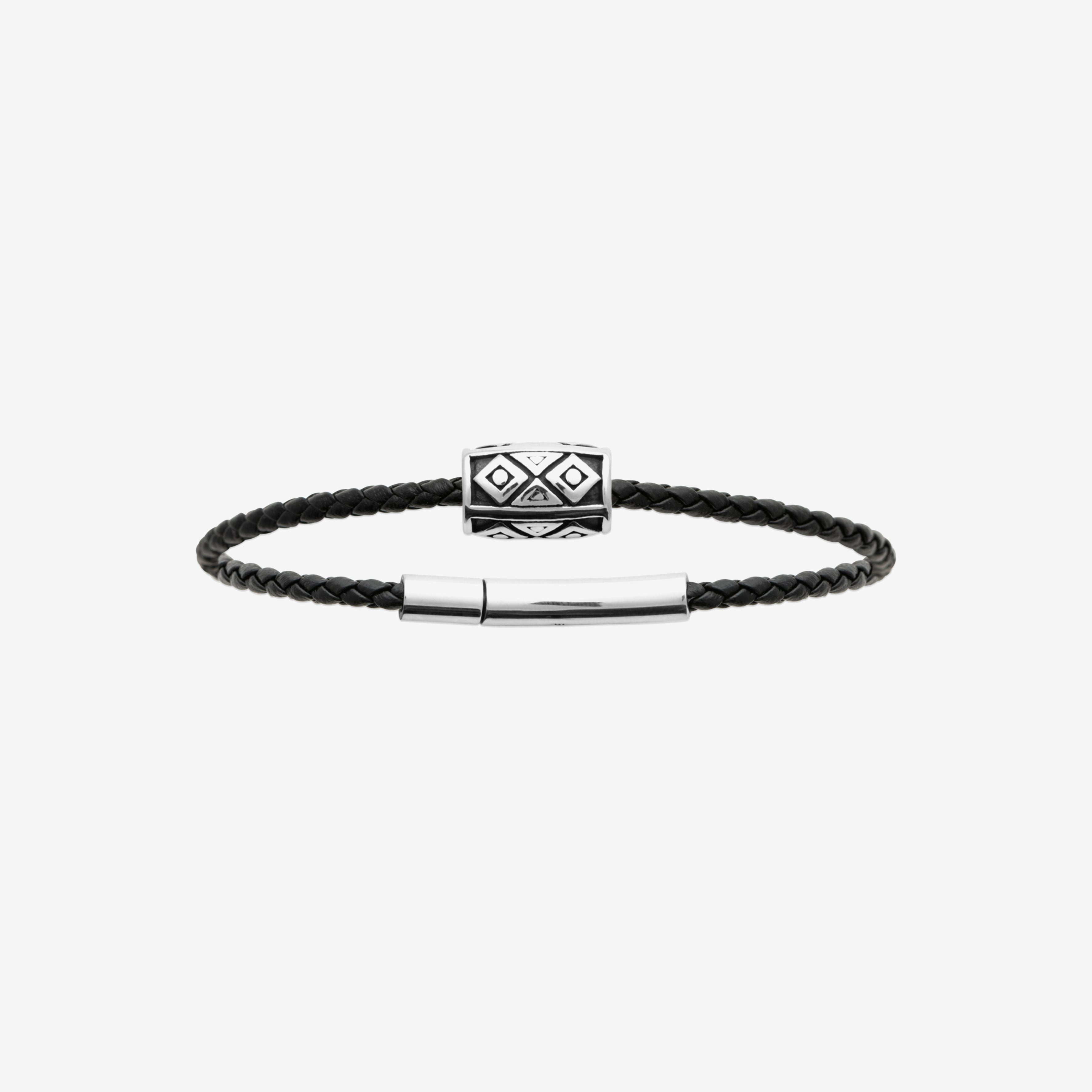 Bracelet homme cuir acier inoxydable