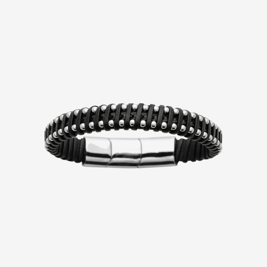 Bracelet homme cuir acier inoxydable