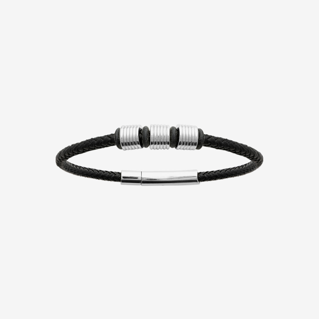 Bracelet homme cuir acier inoxydable