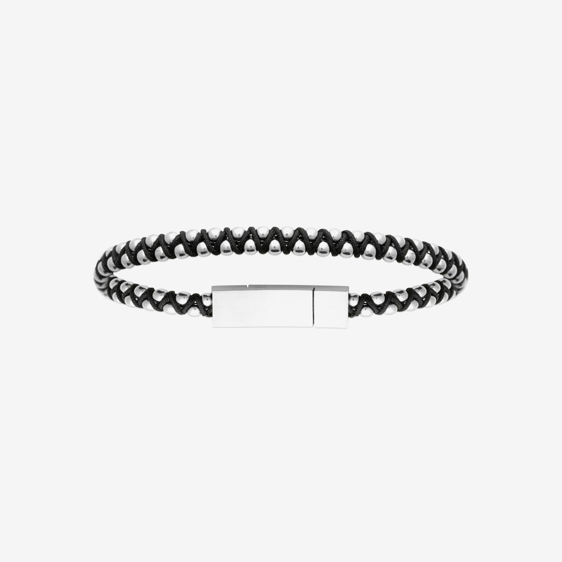 Bracelet homme cuir acier inoxydable