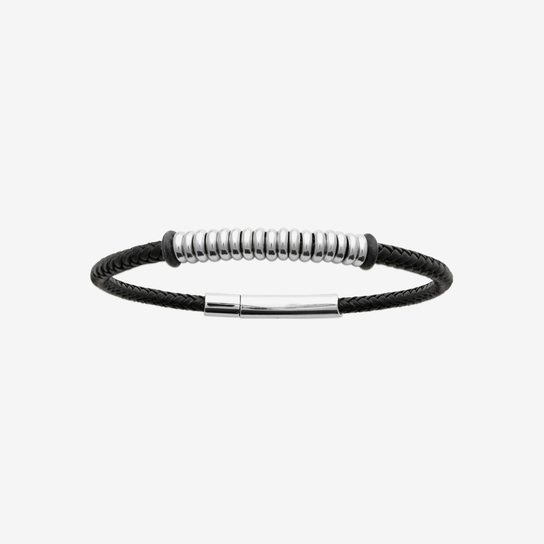 Bracelet homme cuir acier inoxydable