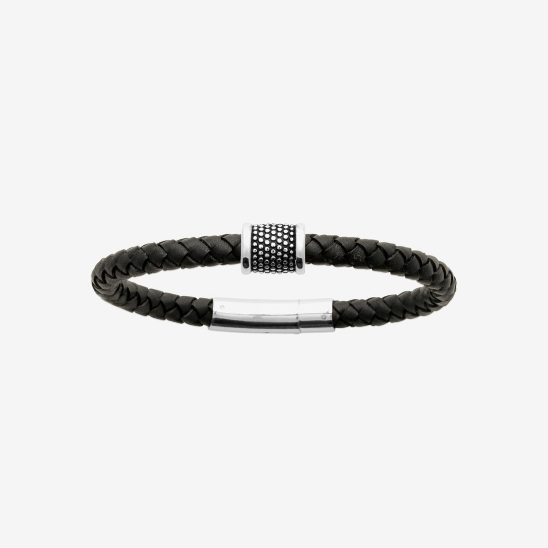Bracelet homme cuir acier inoxydable