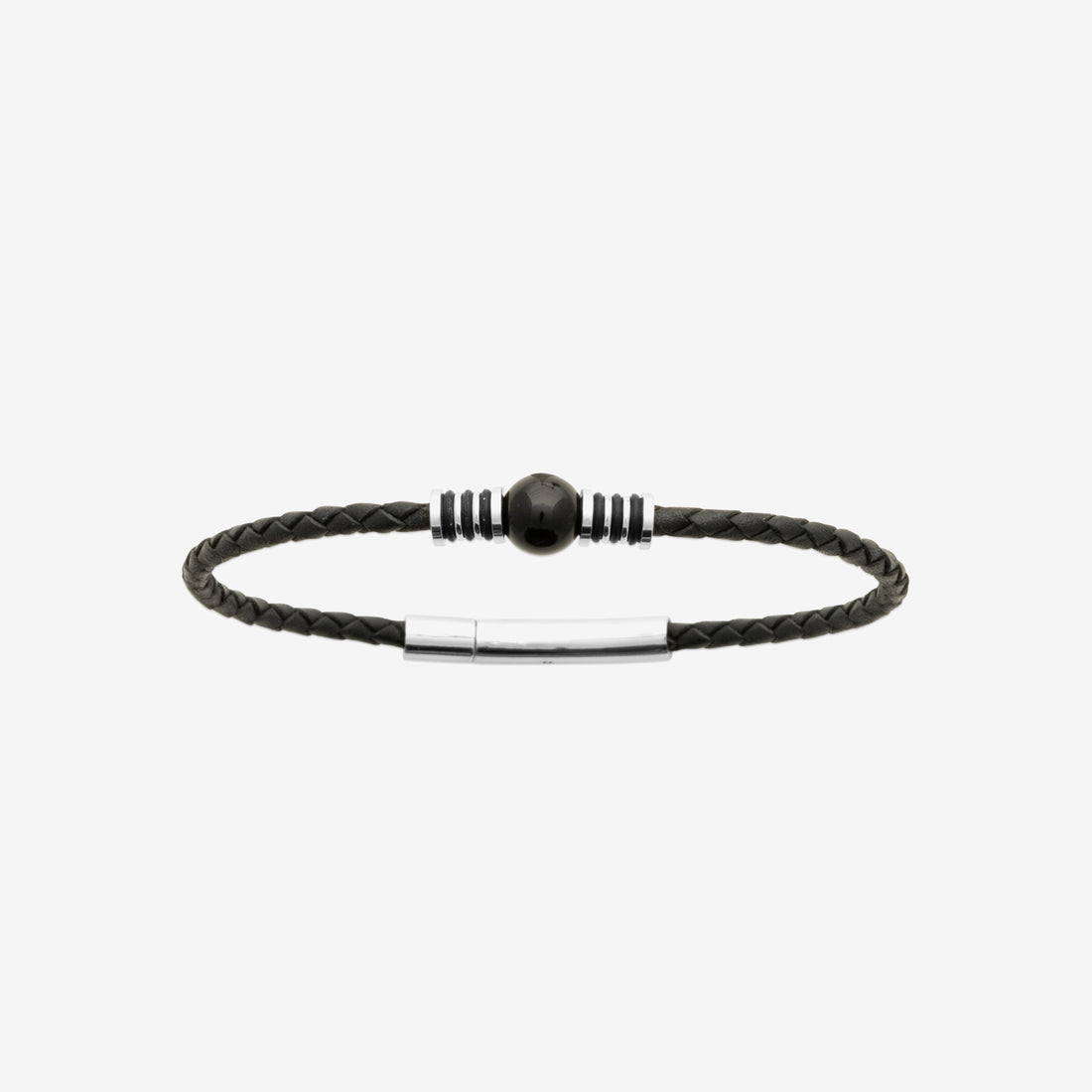 Bracelet homme cuir acier inoxydable