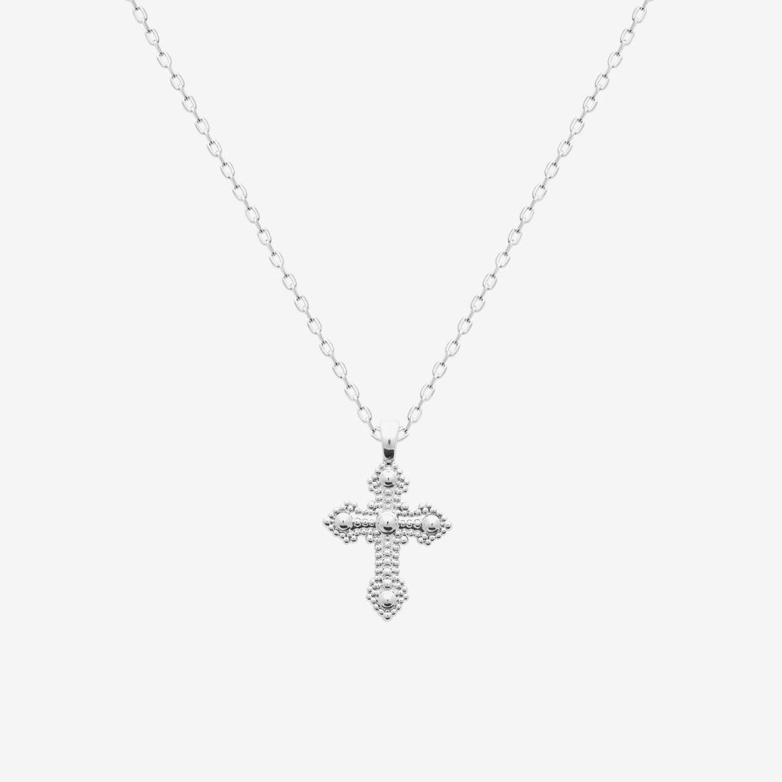 Pendentif croix homme argent