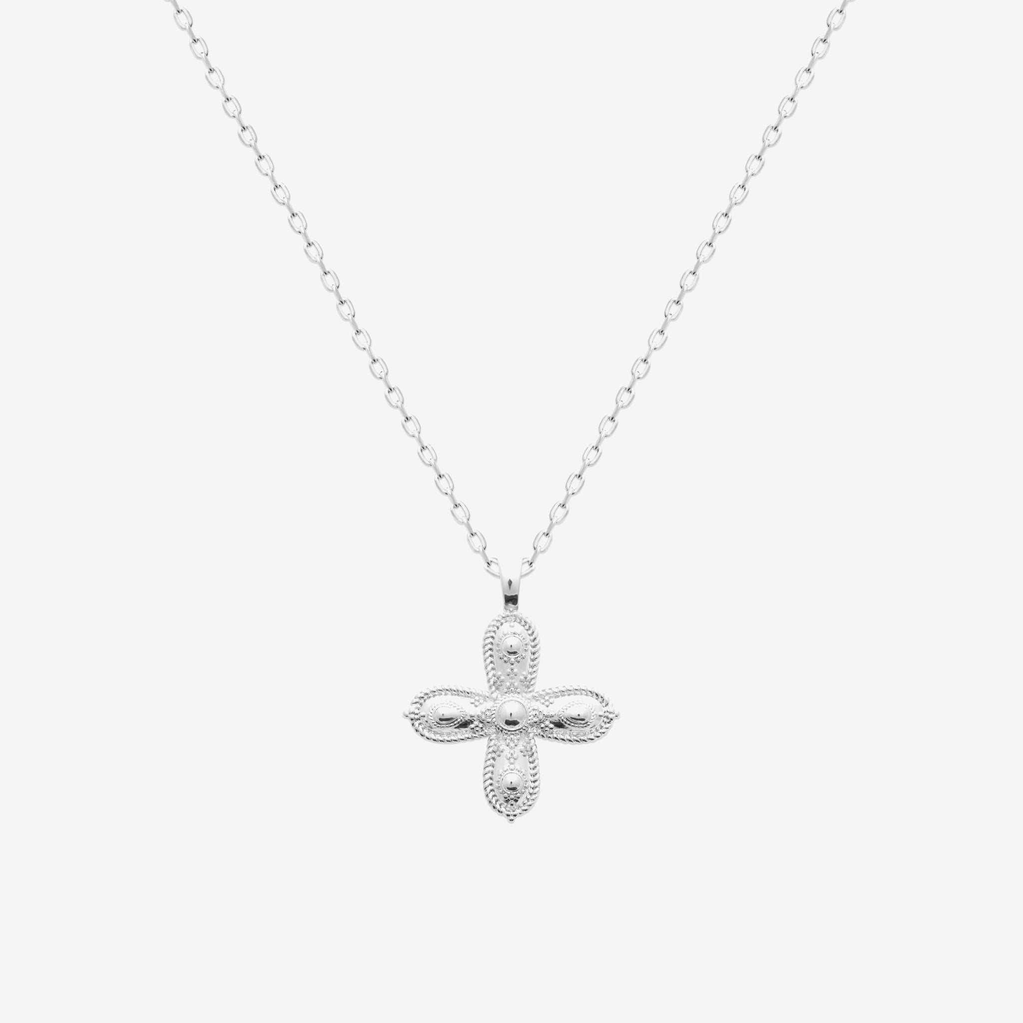 Pendentif croix homme argent