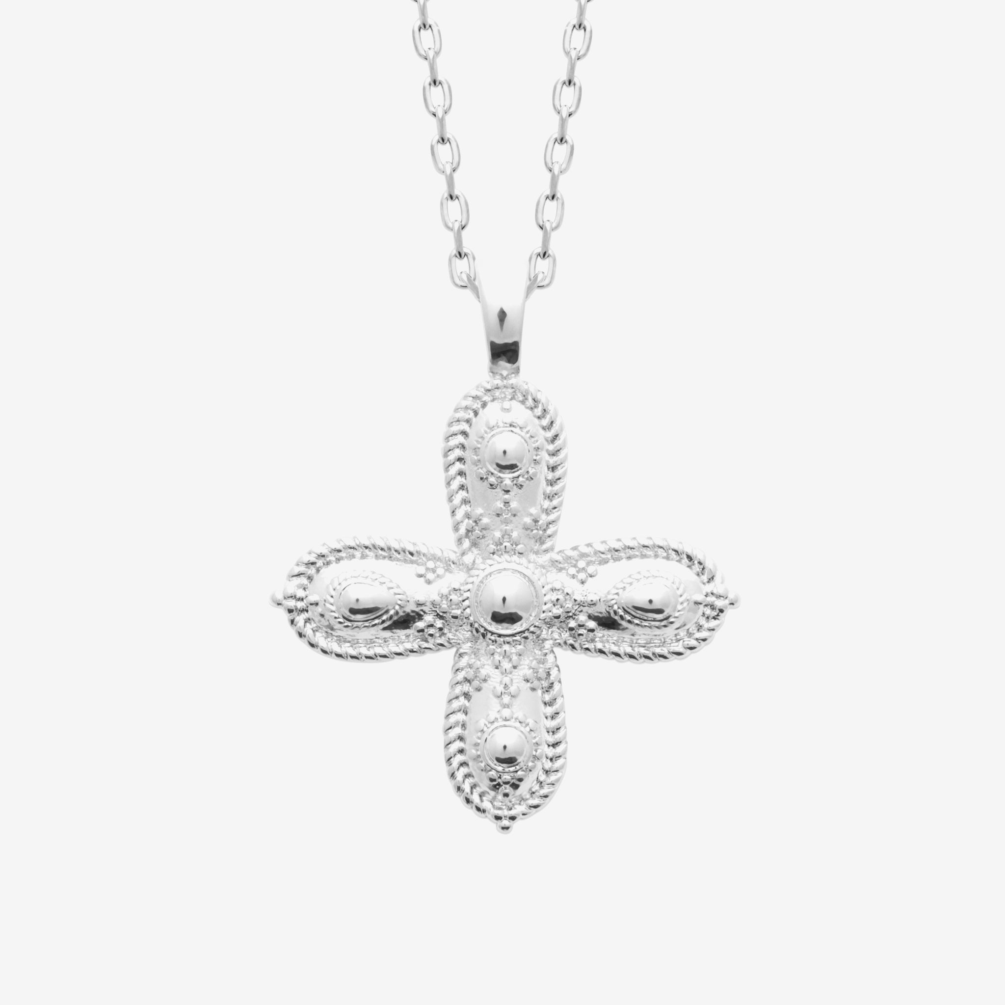 Pendentif croix homme argent