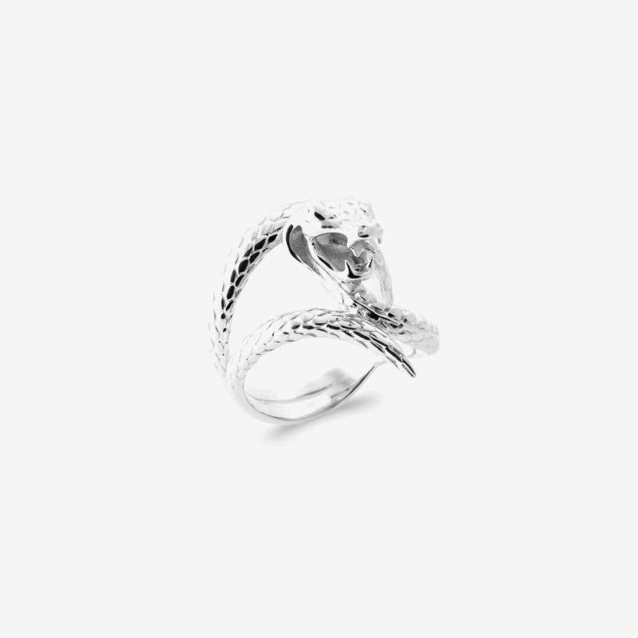 Bague homme serpent argent 925