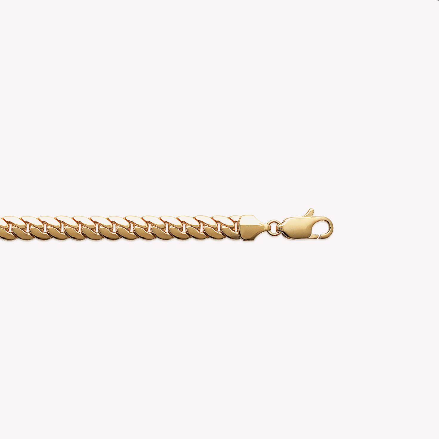 Bracelet homme chaîne plaqué or