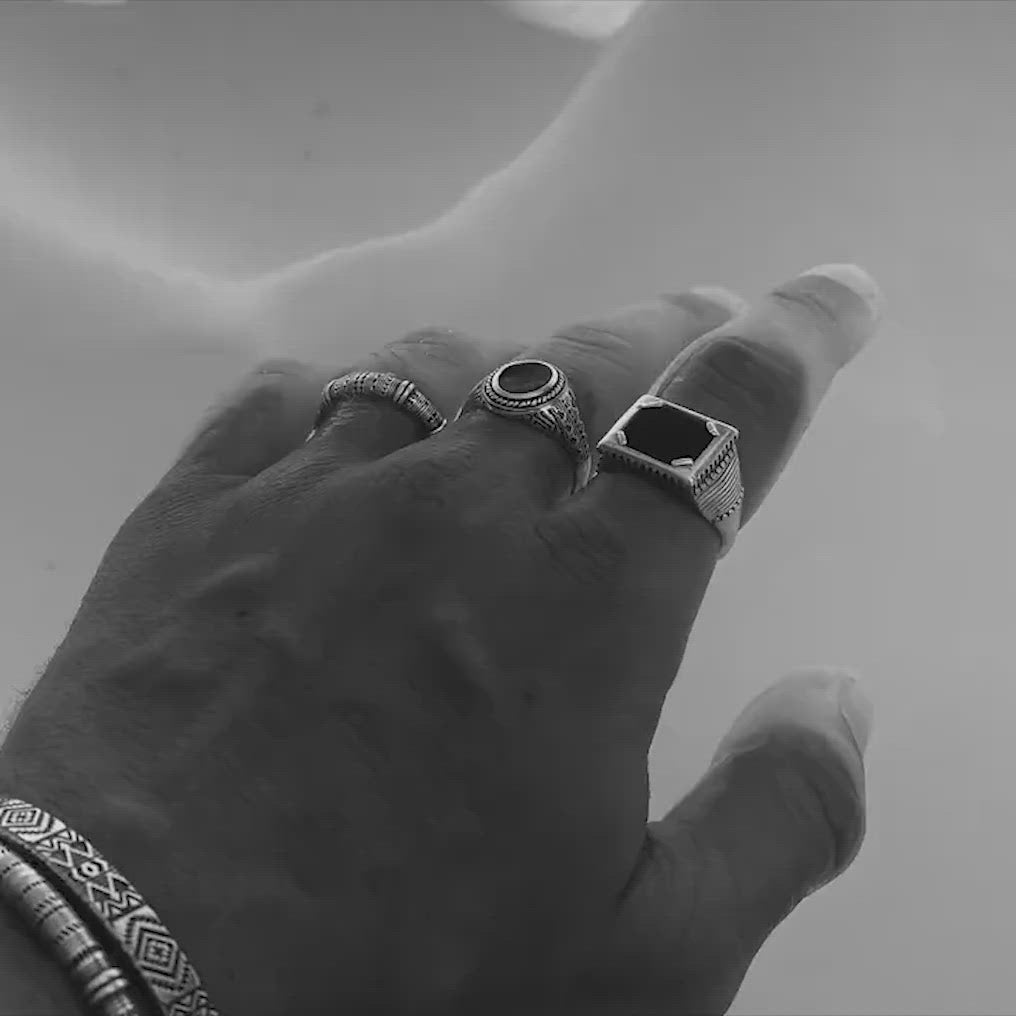 Bague et chevalière homme argent