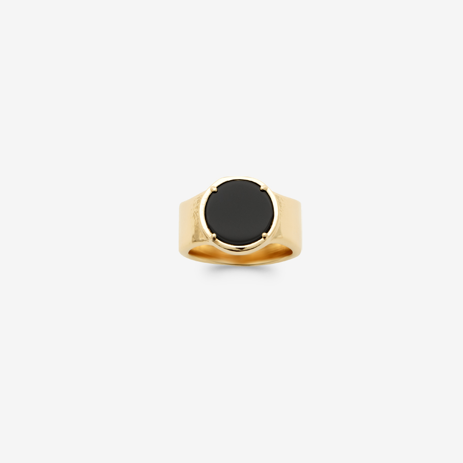 Bague plaqué or homme
