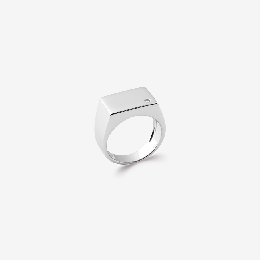 chevalière homme argent massif