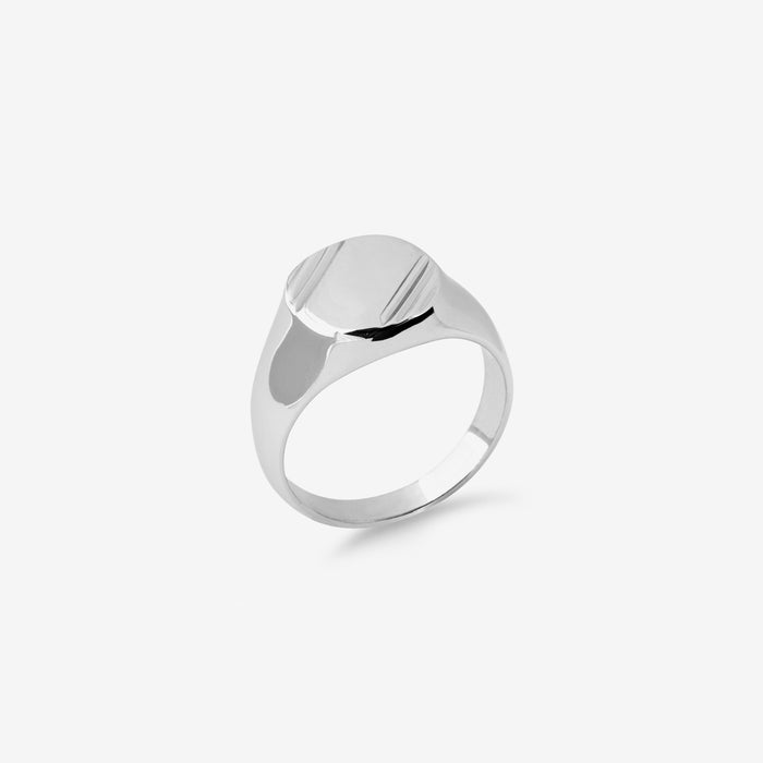 Chevalière homme minimaliste Enki en argent 925