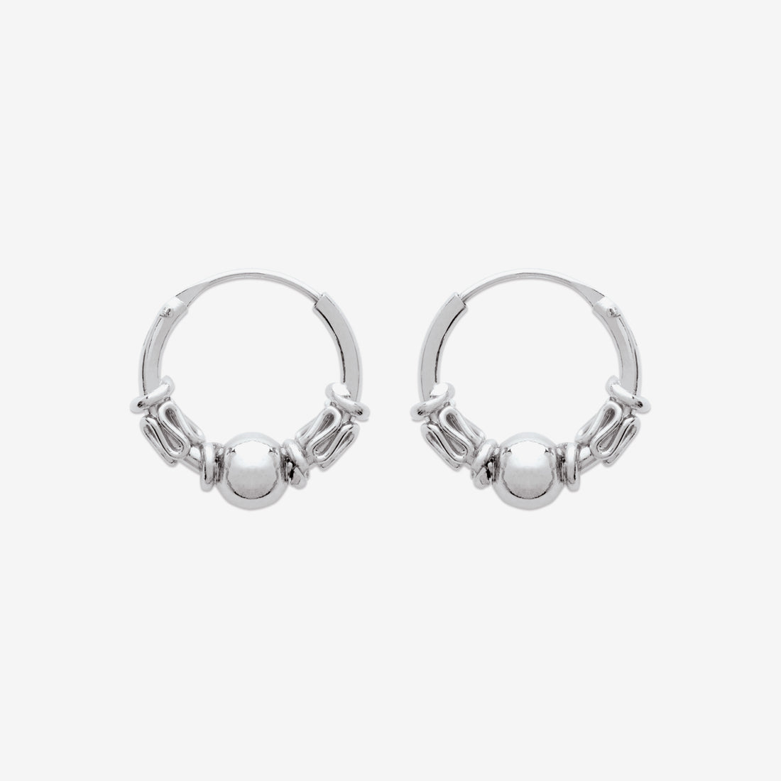 Mini créoles Argent homme 12 mm