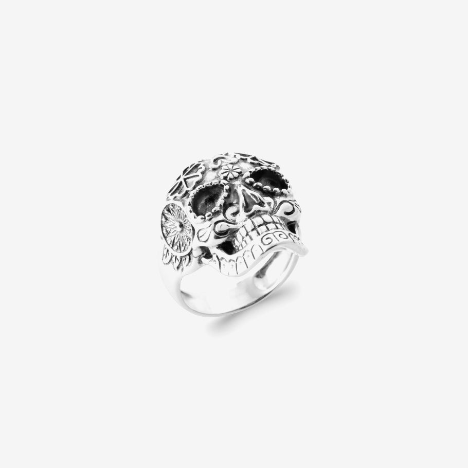 Bague homme tête de mort argent 925